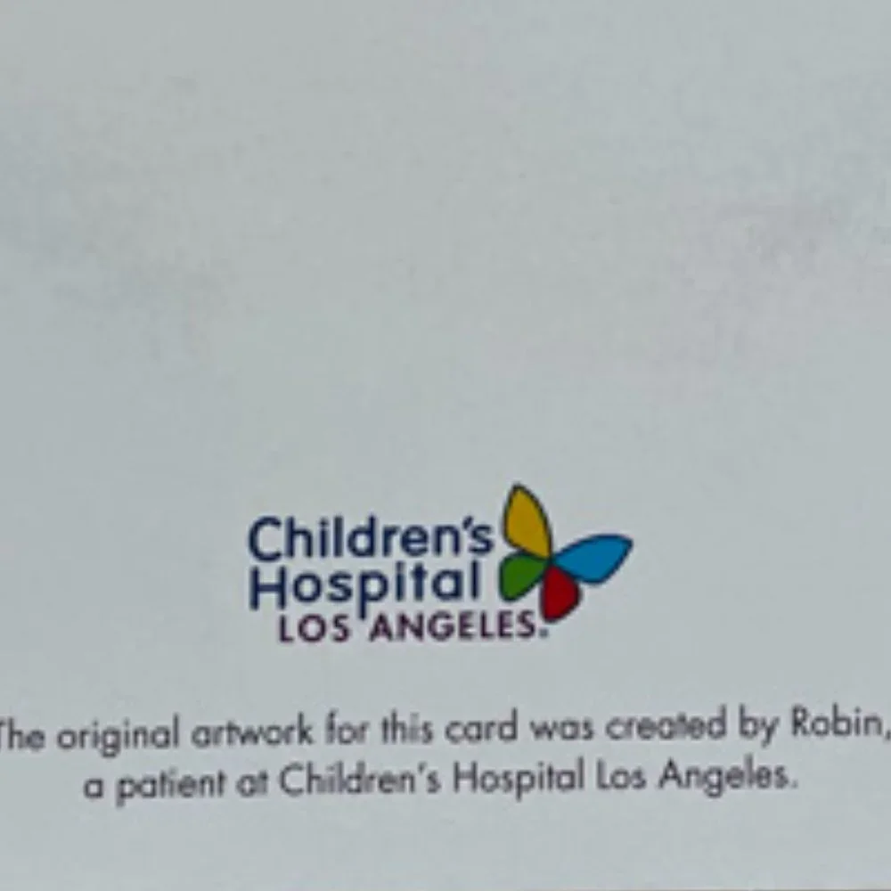5 Children's ART Holiday cards with white envelopes blank inside